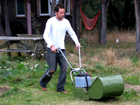 Cutting the grass with electrons