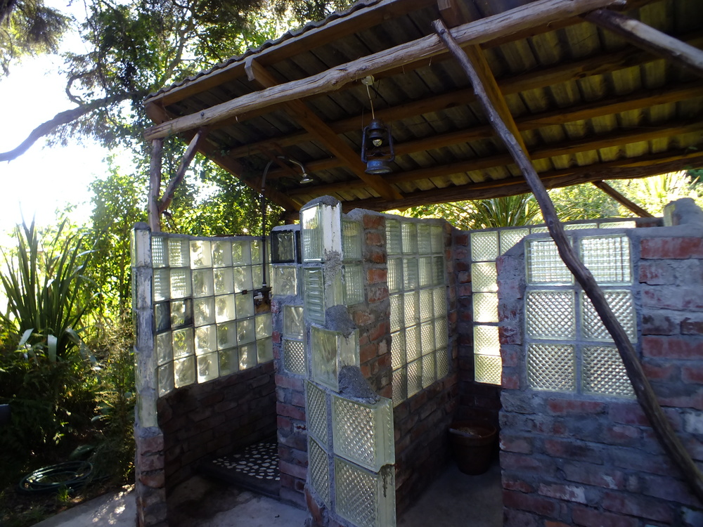 Funky outdoor bathroom