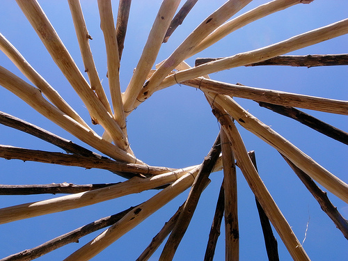 Reciprocal roof (self supporting)